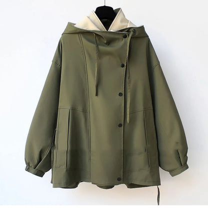 Breeze Flow Zipper Trench Coat