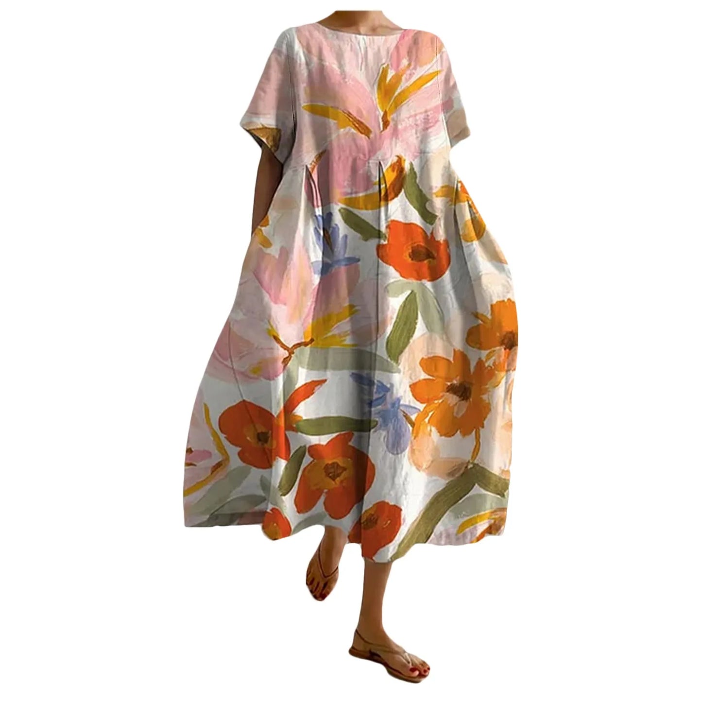 Boho Bloom Oversized Flowy Dress