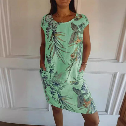 Effortless Printed Knee-Length Dress