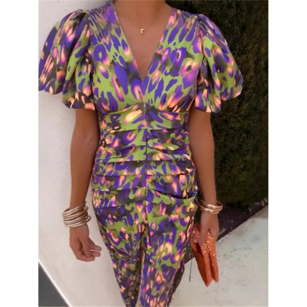 Sultry Elegance V-Neck Gown