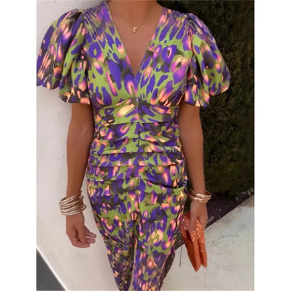 Sultry Elegance V-Neck Gown