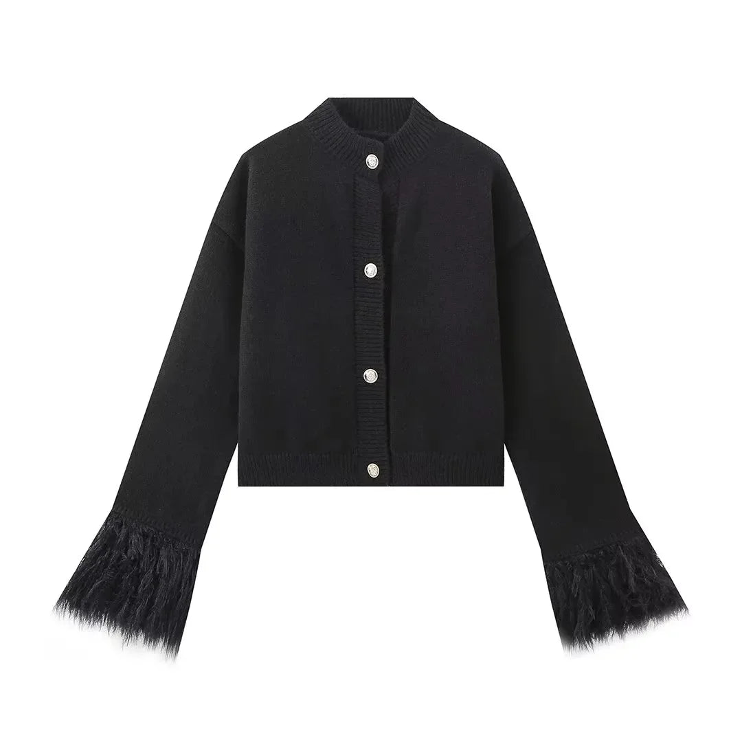 Elegant Harmony Knitted Cardigan Jacket