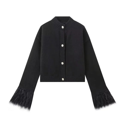 Elegant Harmony Knitted Cardigan Jacket