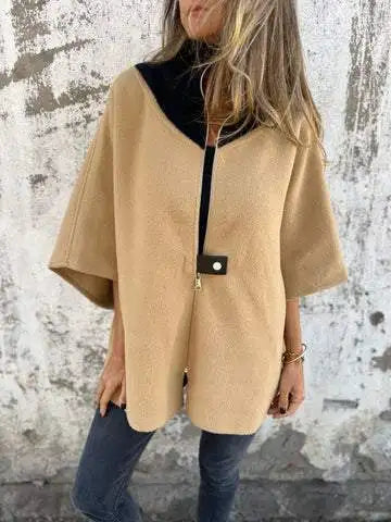 Stylish Patchwork Zipper Jacket