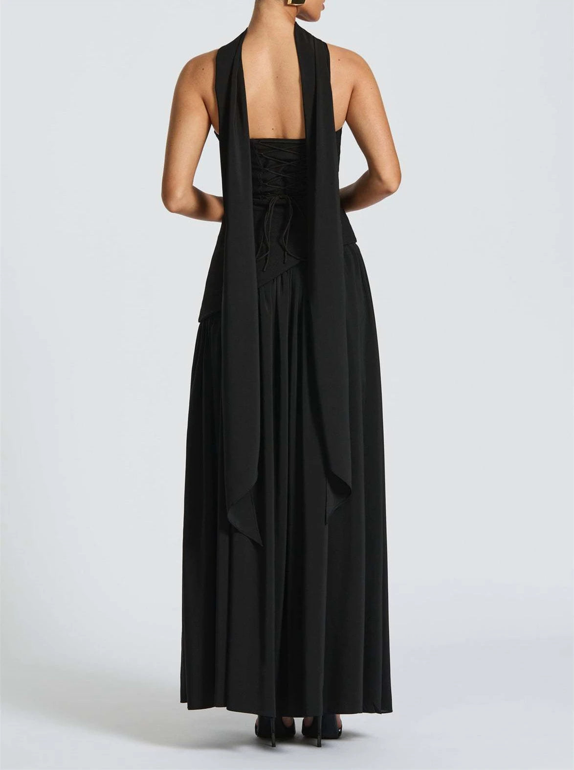 Midnight Charm Strapless Party Dress
