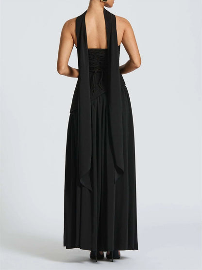 Midnight Charm Strapless Party Dress