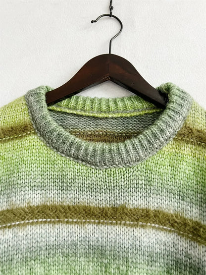 Cozy Gradient Stripe Knit Sweater