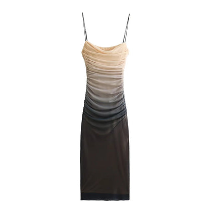 HazeGlam Gradient Backless Slip Dress
