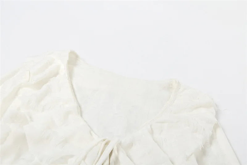Ruffle Charm Irregular Street Blouse