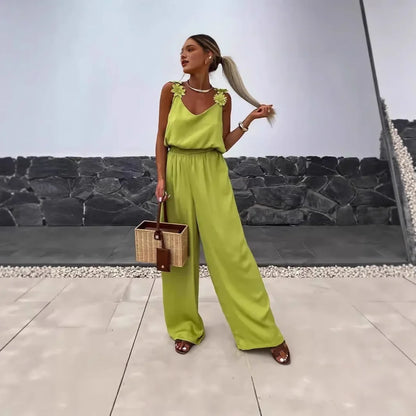 Elegant Holiday Strap Jumpsuit