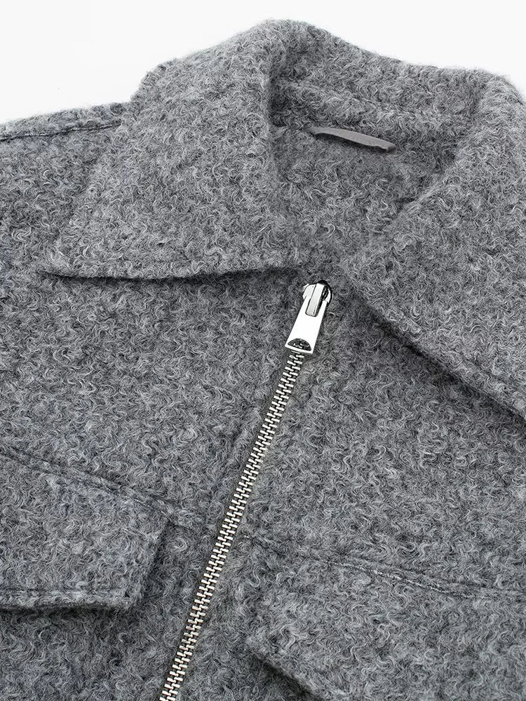 Stylish Grey Zipper Jacket
