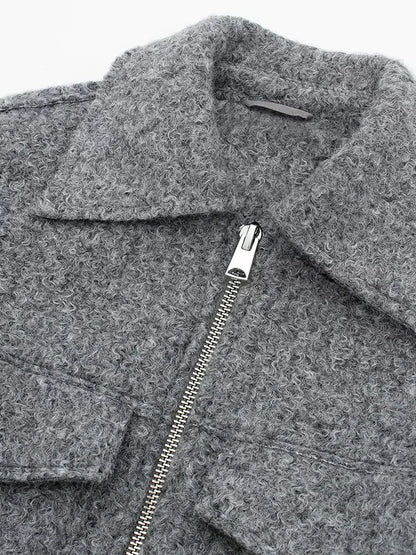 Stylish Grey Zipper Jacket