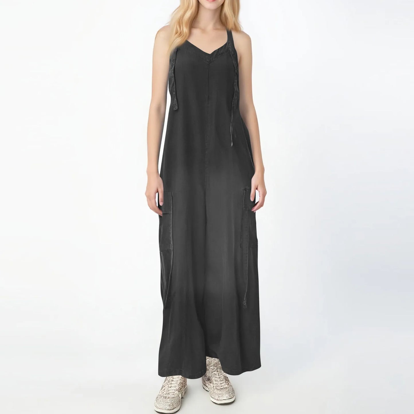 Effortless Charm V-Neck Jumpsuit