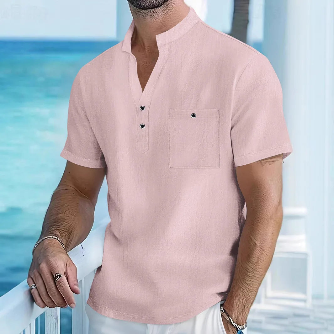 BreezeCraft Cotton Linen Shirt