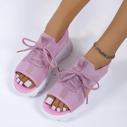 Breeze Lift Lace-Up Platform Sandals