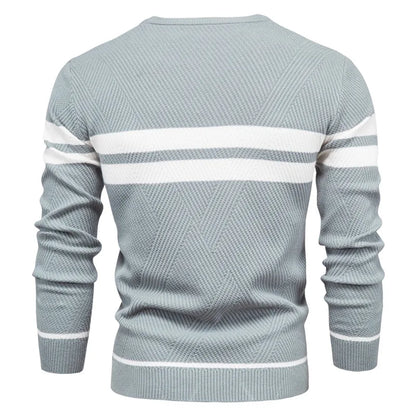 Patchwork Slim Fit Autumn Sweater
