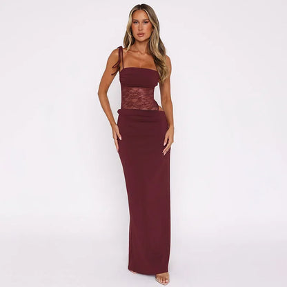 Tuularose Lace Backless Maxi Dress