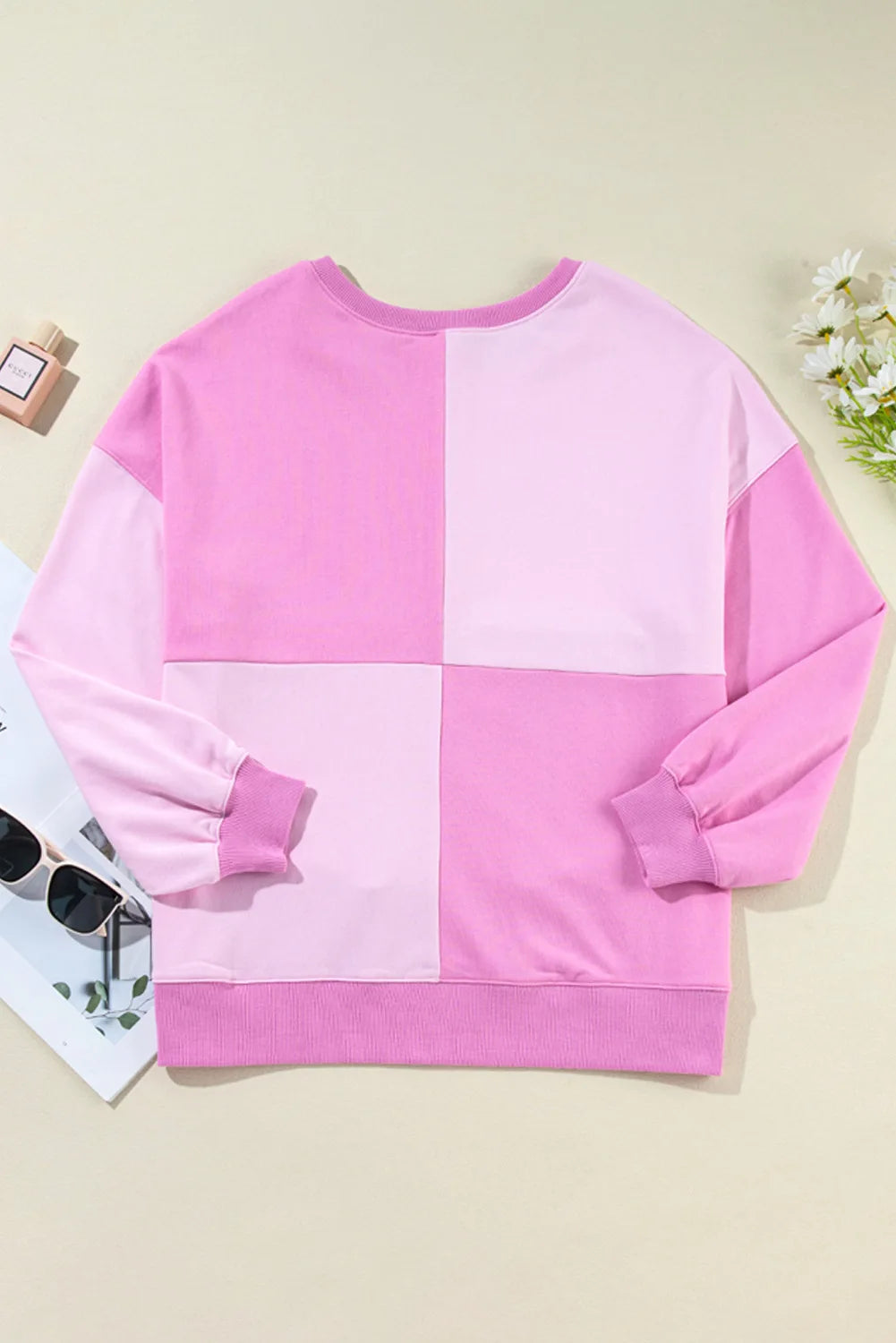 Trendy Contrast Buckle Sweatshirt