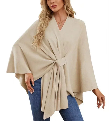 Soft V-Neck Shawl Wrap