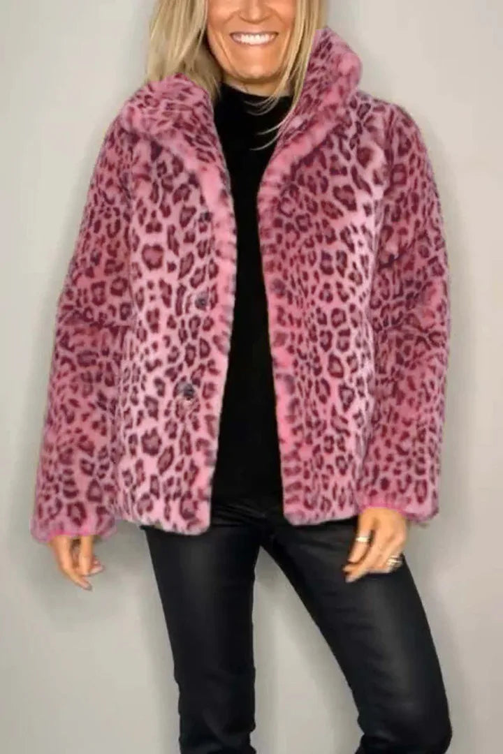 Women’s Faux Fur Leopard Coat