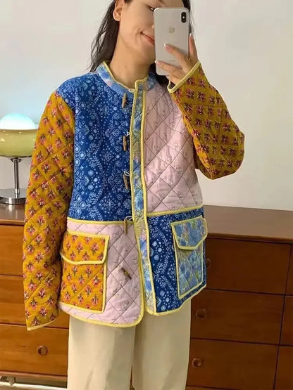 Blossom Muse Patchwork Cotton Jacket