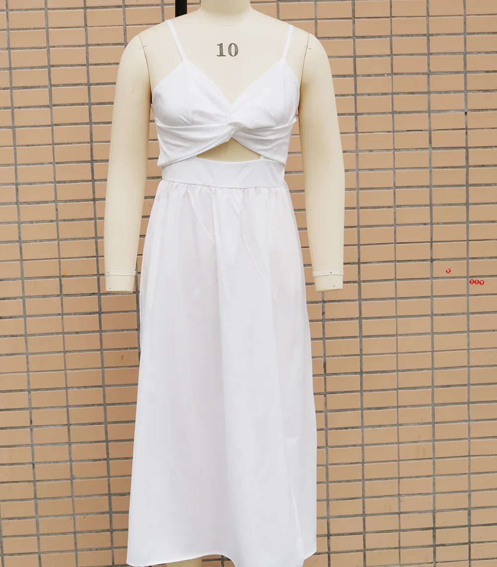 Backless V-Neck Camis Dress