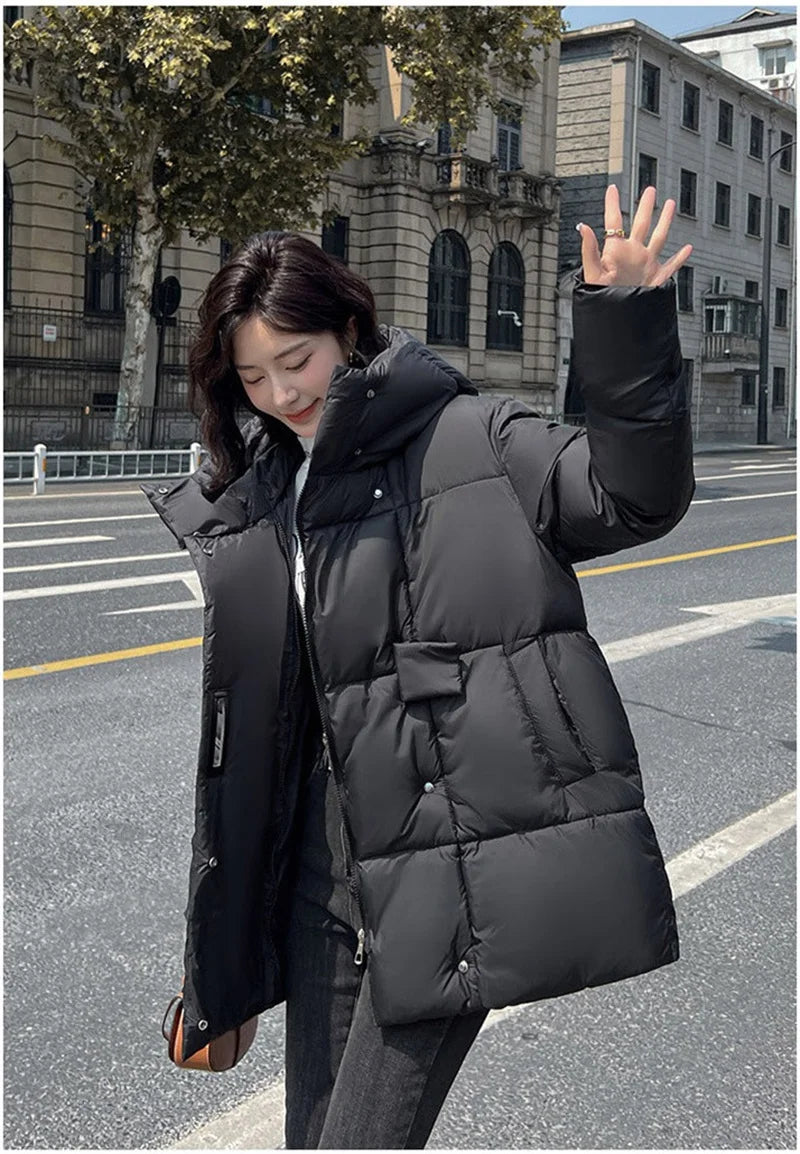 Cozy Hood Loose Winter Cotton Parka