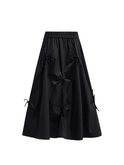 Korean Charm Lace-Up Pleated Skirt