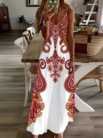 Vintage Boho Halter Maxi Dress