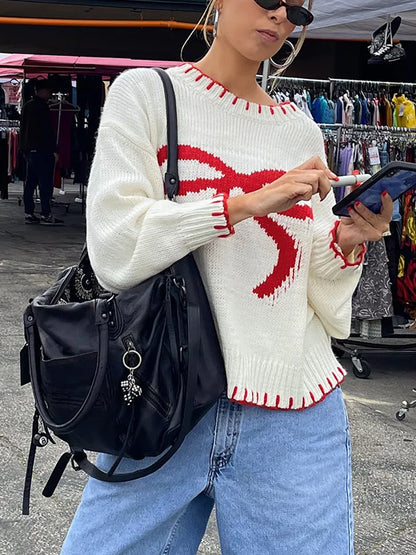 Bloom Bow Knit Pullover