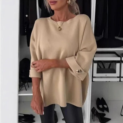 Mod Muse Buttoned Knit Pullover