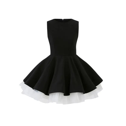 French Hepburn Vest Dress — Slim A-Line Mini Style