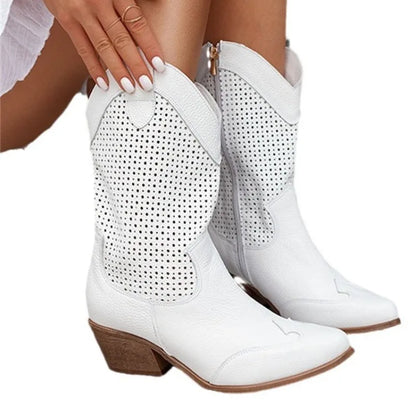 Floral Charm Thigh High Boots
