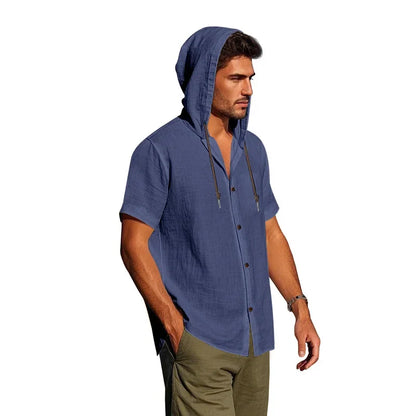 Lightweight Linen Hooded Summer Shirt