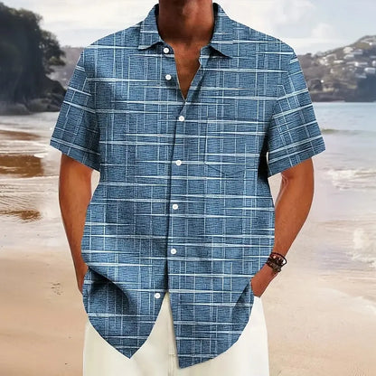 TropiGrid 3D Plaid Summer Shirt
