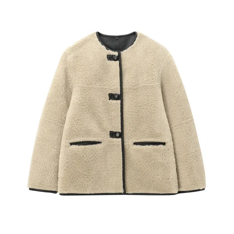 BreezeMuse Casual Crew Neck Jacket