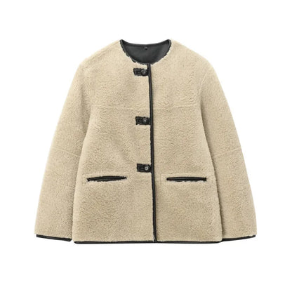 BreezeMuse Casual Crew Neck Jacket