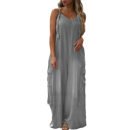 Effortless Charm V-Neck Jumpsuit