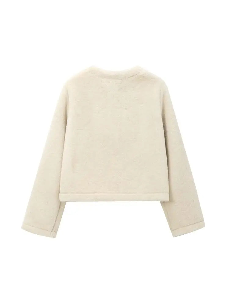 Thick Faux Fur Toggle Jacket