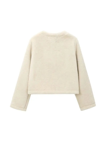 Thick Faux Fur Toggle Jacket