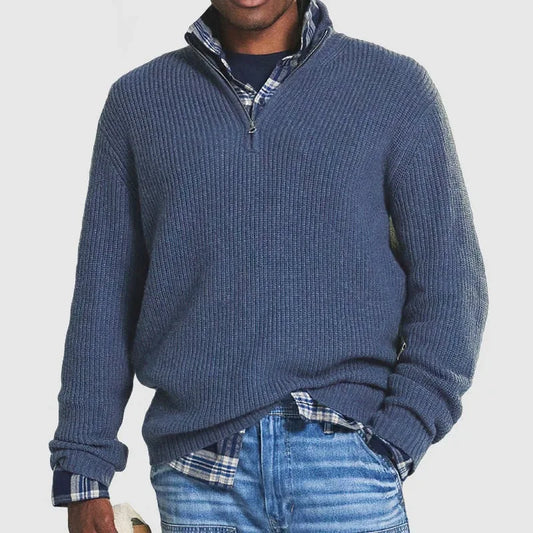 RegalZip Stand Collar Knit Jacket