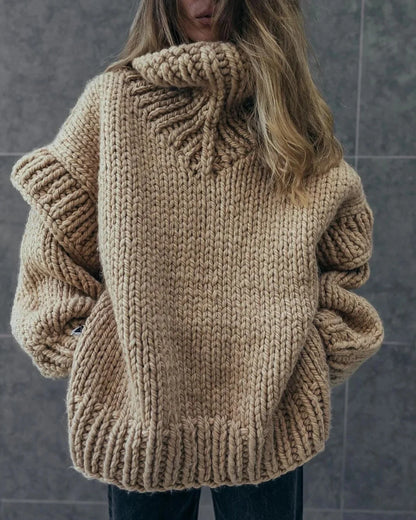 SnugCharm Oversized Winter Knit Sweater