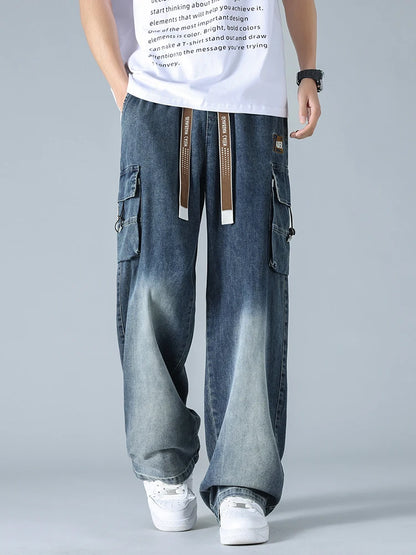 Urban Ease Wide Leg Cargo Jeans