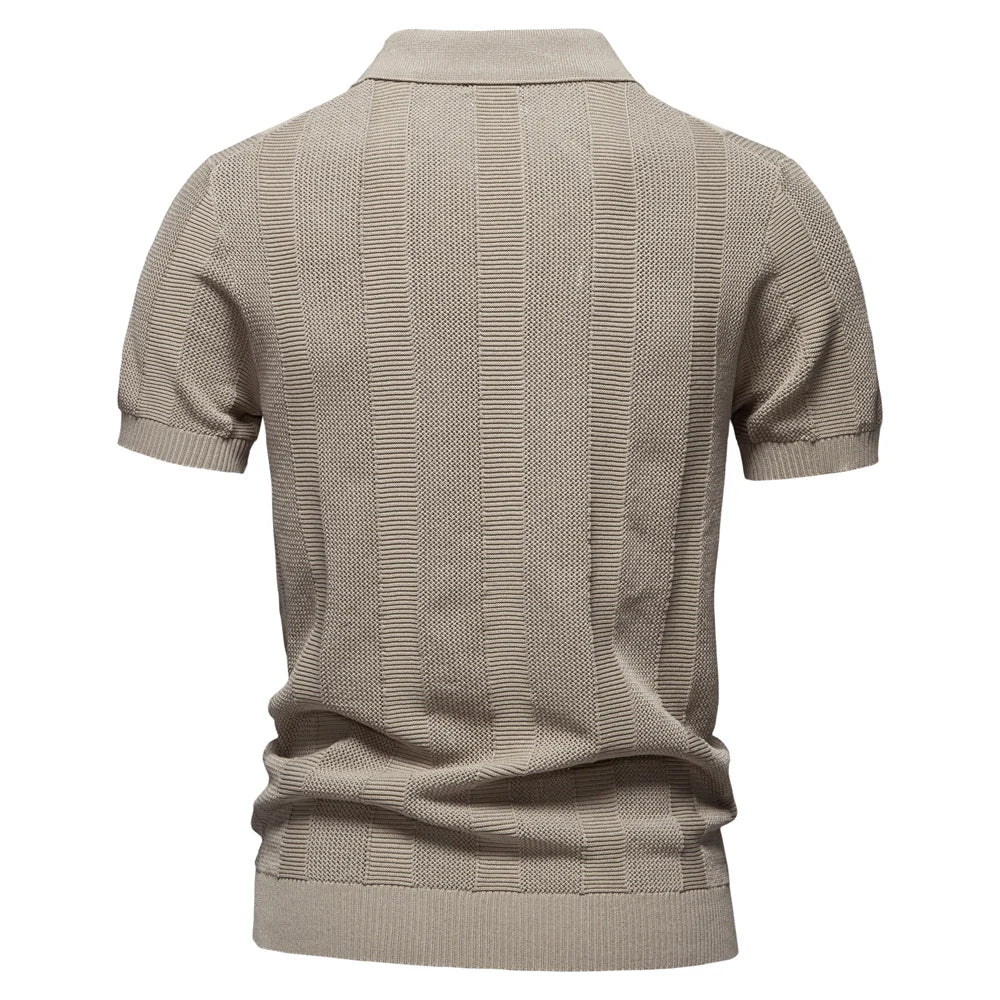 StratoMesh Solid & Stripe Knit Top