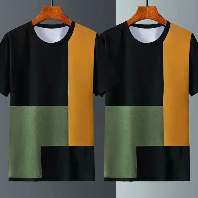 Retro Grid Washed Streetwear Tee