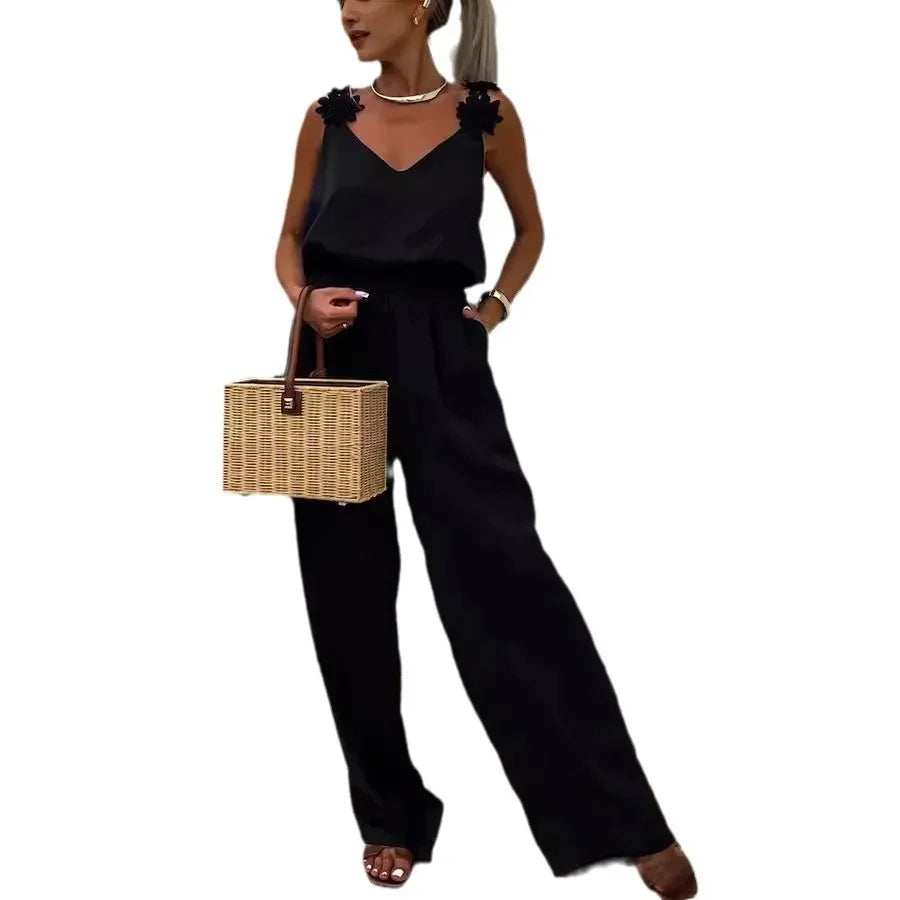 Elegant Holiday Strap Jumpsuit