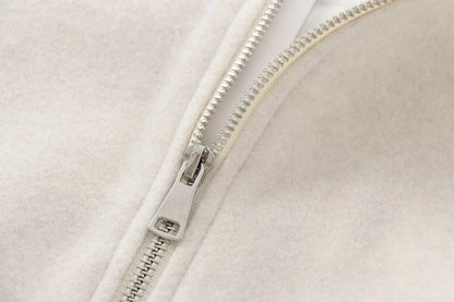 Black Bomber Zipper Varsity Jacket