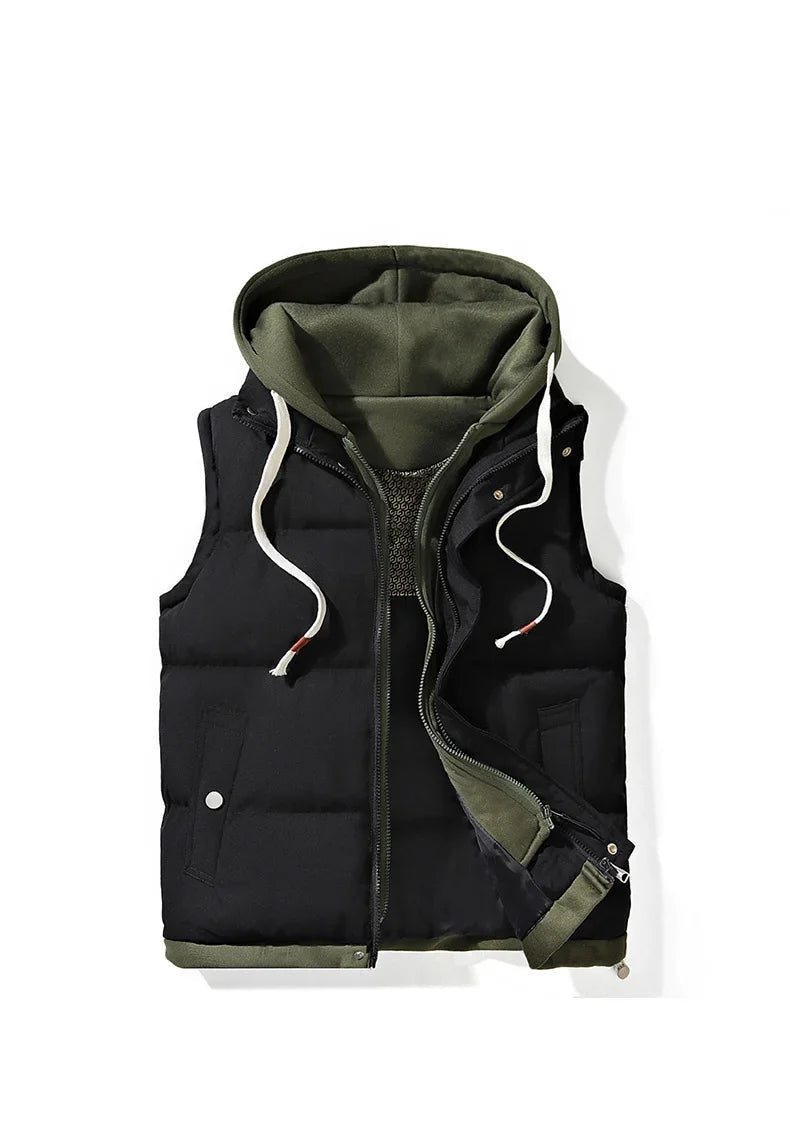 Style Hooded Cotton Vest Jacket