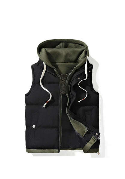 Style Hooded Cotton Vest Jacket