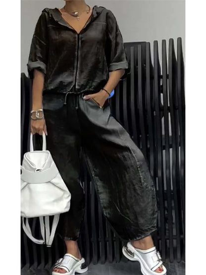 Casual Cotton Linen Two-Piece Set